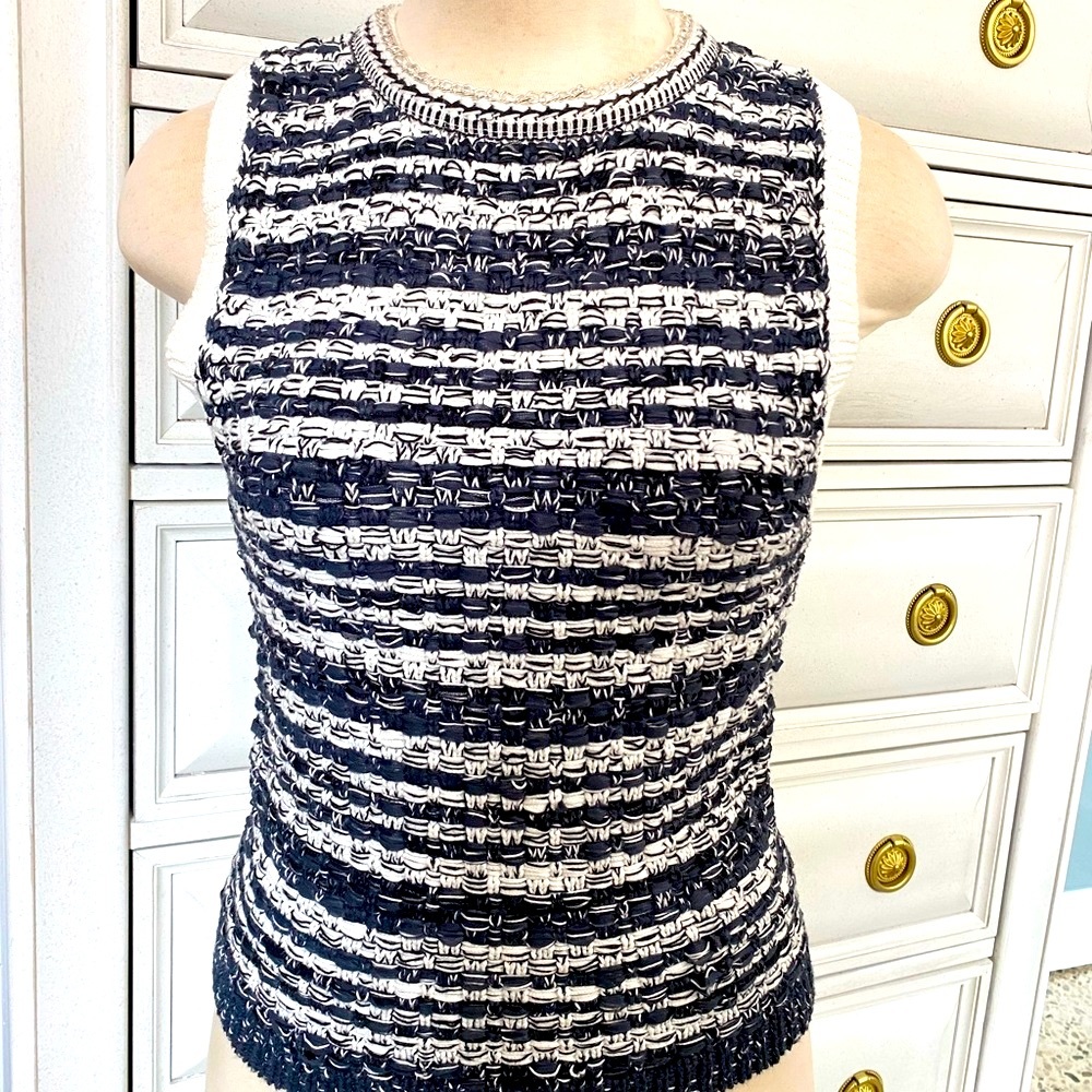 Alice + Olivia Women's Textured Sleeveless Knit Top - Size XS